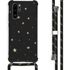 iMoshion Design hoesje met koord Huawei P30 Pro - Sterren - Zwart / Goud