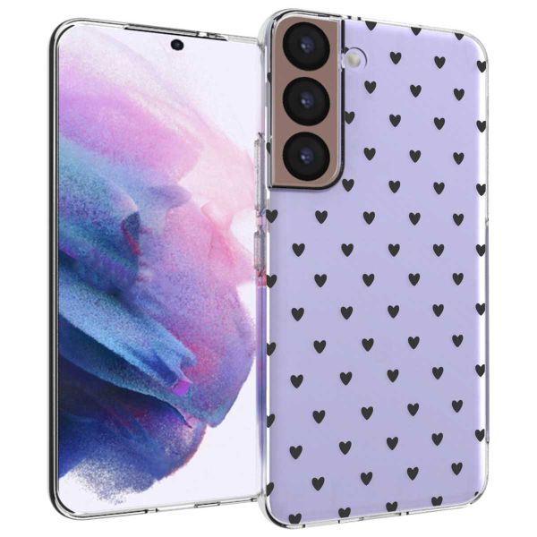 iMoshion Design hoesje Samsung Galaxy S22 - Hartjes - Zwart