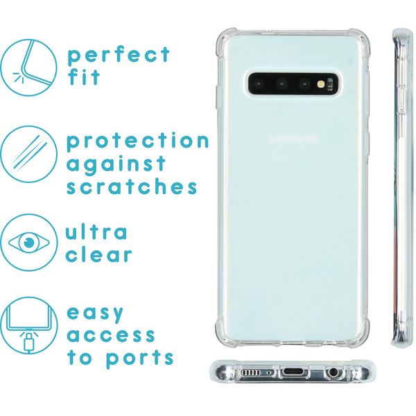 iMoshion Anti-Shock Backcover + Premium Screenprotector Galaxy S10