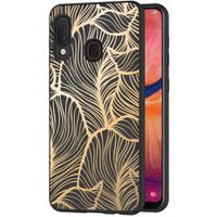 iMoshion Design hoesje Samsung Galaxy A20e - Bladeren / Zwart