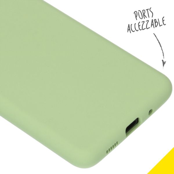 Accezz Liquid Silicone Backcover Samsung Galaxy S20 Plus - Groen