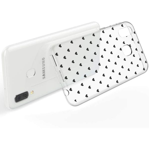 iMoshion Design hoesje Samsung Galaxy A20e - Hartjes - Zwart