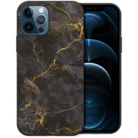 iMoshion Design hoesje iPhone 12 (Pro) - Black Marble