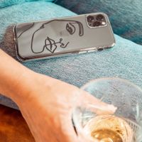 iMoshion Design hoesje Samsung Galaxy A71 - Abstract Gezicht - Zwart