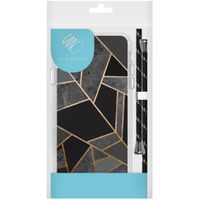 iMoshion Design hoesje met koord voor Samsung Galaxy S21 Plus - Grafisch Koper - Zwart / Goud