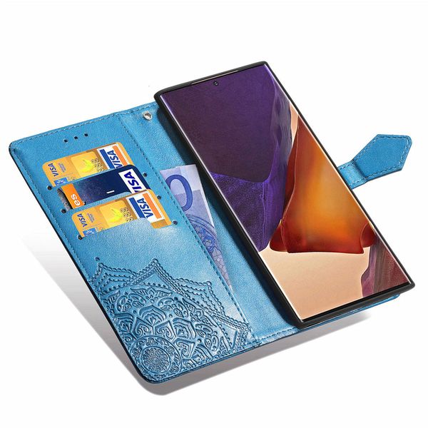 Mandala Bookcase Samsung Galaxy Note 20 Ultra - Turquoise