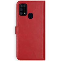 Selencia Echt Lederen Bookcase Samsung Galaxy M31 - Rood