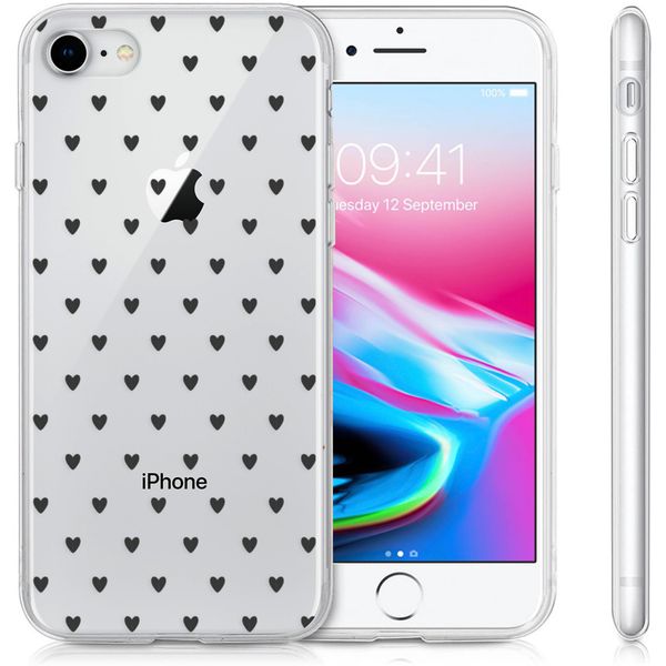 iMoshion Design hoesje iPhone SE (2022 / 2020) / 8 / 7 / 6s - Hartjes