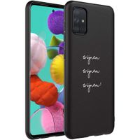 iMoshion Design hoesje Galaxy A71 - Wijnen Wijnen Wijnen - Zwart