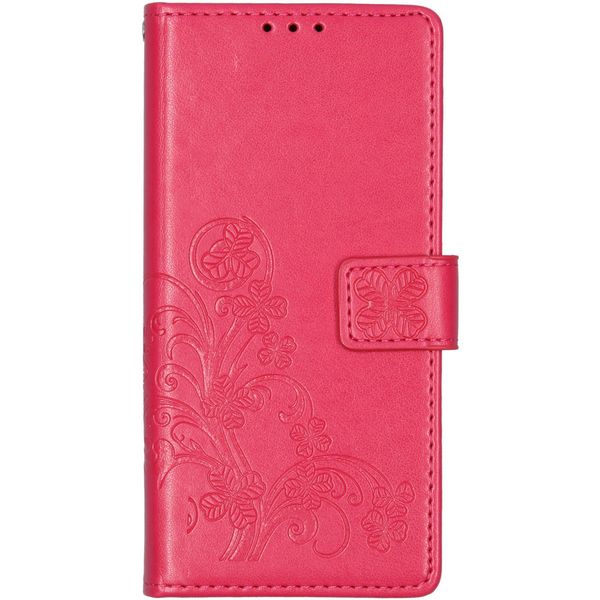 Klavertje Bloemen Bookcase Huawei P Smart (2020) - Fuchsia