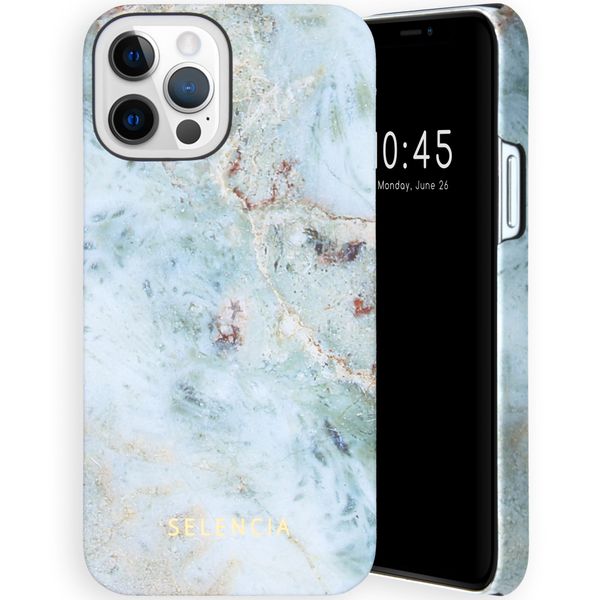 Selencia Maya Fashion Backcover iPhone 12 (Pro) - Marble Blue