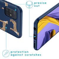 iMoshion Design hoesje Samsung Galaxy A71 - Luipaard - Blauw