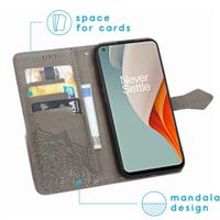 iMoshion Mandala Bookcase OnePlus Nord N100 - Grijs