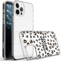 iMoshion Design hoesje iPhone 12 (Pro) - Luipaard - Bruin / Zwart