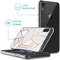 iMoshion Design hoesje iPhone Xr - Grafisch Koper / Wit