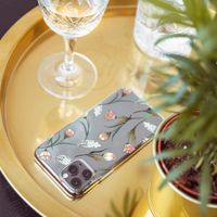 iMoshion Design hoesje iPhone Xr - Bloem - Roze / Groen