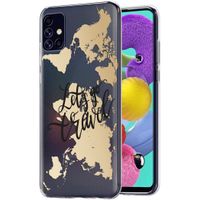 iMoshion Design hoesje Samsung Galaxy A51 - Let's Go Travel / Zwart