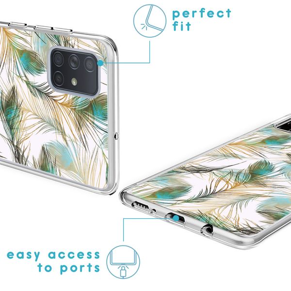 iMoshion Design hoesje Samsung Galaxy A71 - Pauw / Groen