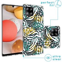 iMoshion Design hoesje Galaxy A42 - Jungle - Wit / Zwart / Groen