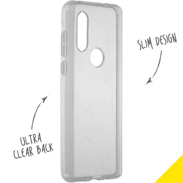 Accezz Clear Backcover Motorola One Vision - Transparant