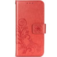 Klavertje Bloemen Bookcase iPhone SE (2022 / 2020) / 8 / 7 - Rood