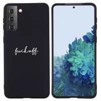 iMoshion Design hoesje Samsung Galaxy S21 - Fuck Off - Zwart