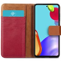 iMoshion Luxe Canvas Bookcase Samsung Galaxy A72 - Rood