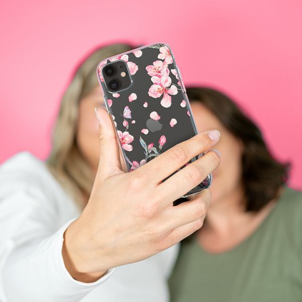 iMoshion Design hoesje iPhone Xr - Bloem - Roze