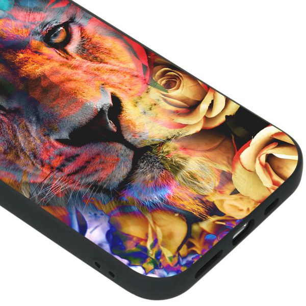 iMoshion Design hoesje iPhone 12 (Pro) - Jungle - Leeuw