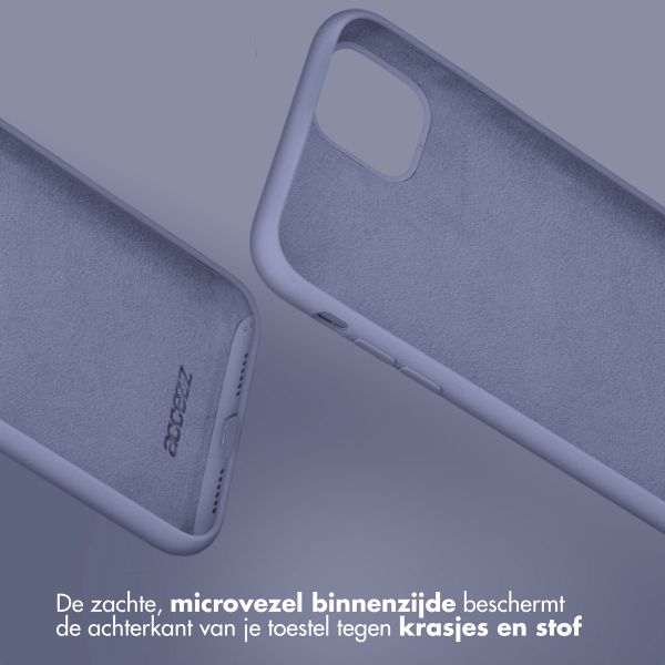 Accezz Liquid Silicone Backcover iPhone 11 - Lavender Gray