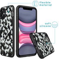 iMoshion Design hoesje iPhone 11 - Bloem - Wit / Zwart