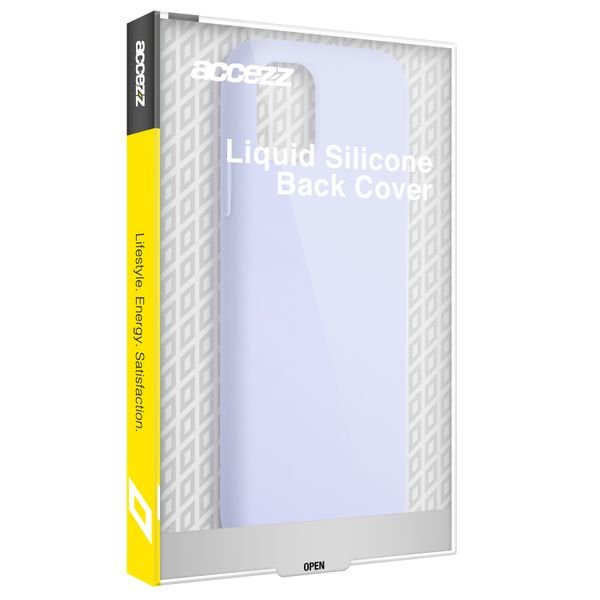 Accezz Liquid Silicone Backcover iPhone 12 (Pro) - Paars