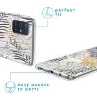 iMoshion Design hoesje Samsung Galaxy A51 - Bladeren / Zwart