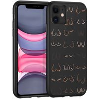 iMoshion Design hoesje iPhone 11 - Boobs all over - Zwart