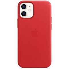 Apple Leather Backcover MagSafe iPhone 12 Mini - Red