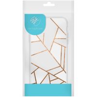 iMoshion Design hoesje Motorola Moto G9 Plus - Grafisch Koper / Wit