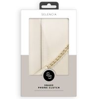 Selencia Tierra Uitneembare Slang Clutch iPhone 12 (Pro) - Wit