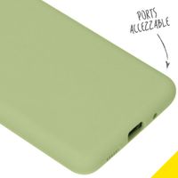 Accezz Liquid Silicone Backcover Samsung Galaxy S20 - Groen