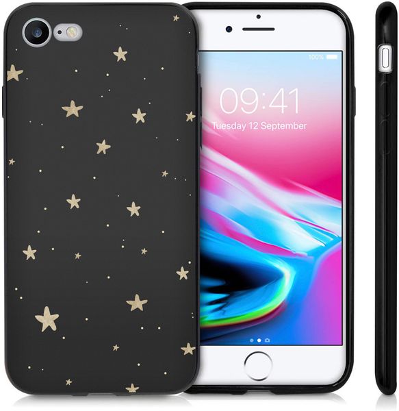 iMoshion Design hoesje iPhone SE (2022 / 2020) / 8 / 7 - Sterren / Zwart