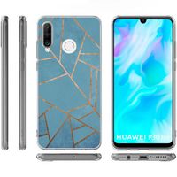 iMoshion Design hoesje Huawei P30 Lite - Grafisch Koper / Blauw