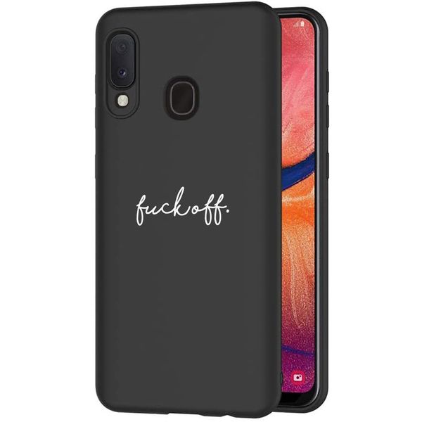 iMoshion Design hoesje Samsung Galaxy A20e - Fuck Off - Zwart