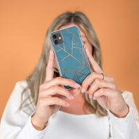 iMoshion Design hoesje iPhone 11 - Grafisch Koper / Blauw