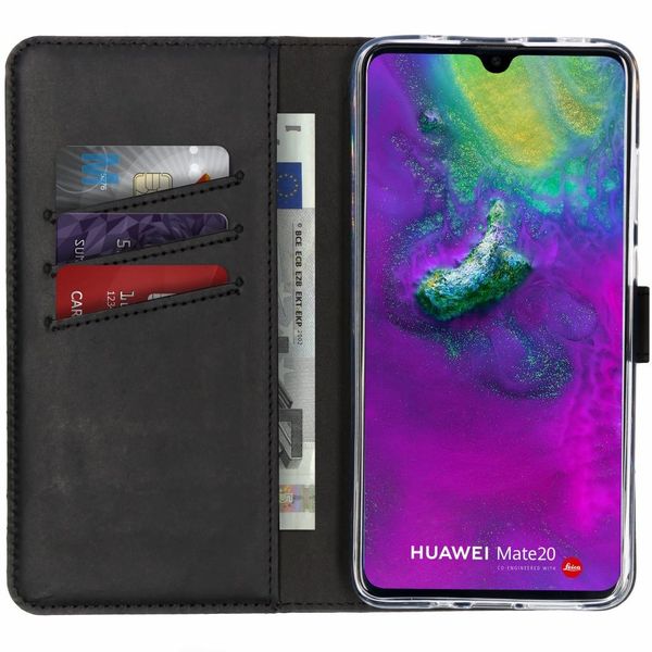 Selencia Echt Lederen Bookcase Huawei Mate 20