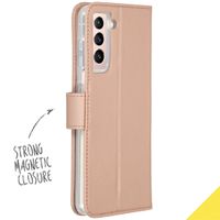 Accezz Wallet Softcase Bookcase Samsung Galaxy S21 - Rosé Goud