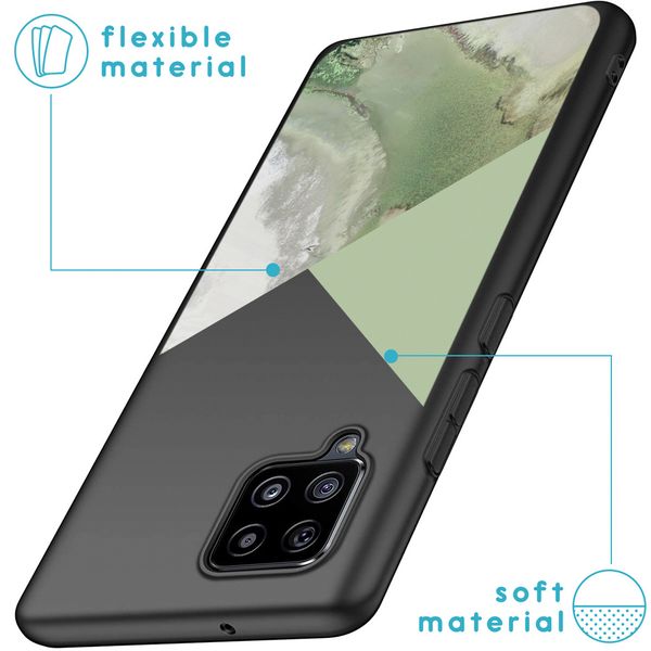 iMoshion Design hoesje Samsung Galaxy A42 - Marmer - Groen / Zwart