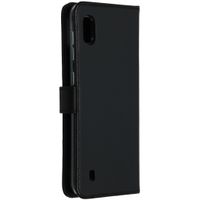 Selencia Echt Lederen Bookcase Samsung Galaxy A10 - Zwart