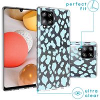 iMoshion Design hoesje Samsung Galaxy A42 - Luipaard - Blauw