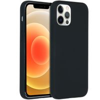 Accezz Liquid Silicone Backcover iPhone 12 Pro Max - Zwart