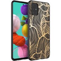 iMoshion Design hoesje Samsung Galaxy A51 - Bladeren / Zwart