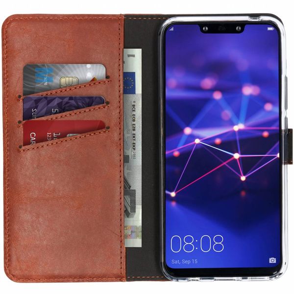 Selencia Echt Lederen Bookcase Huawei Mate 20 Lite